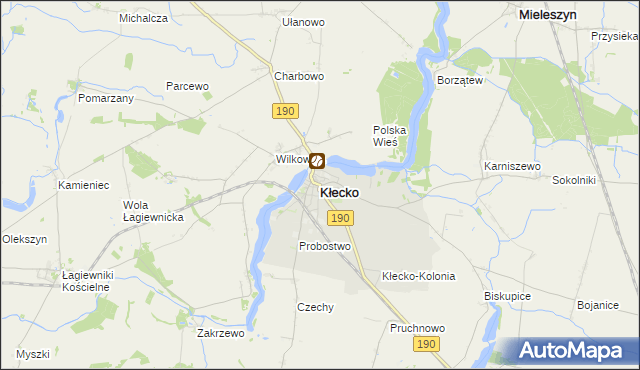 mapa Kłecko, Kłecko na mapie Targeo