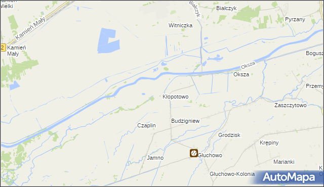 mapa Kłopotowo gmina Witnica, Kłopotowo gmina Witnica na mapie Targeo