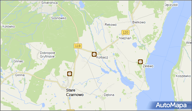 mapa Kołbacz, Kołbacz na mapie Targeo