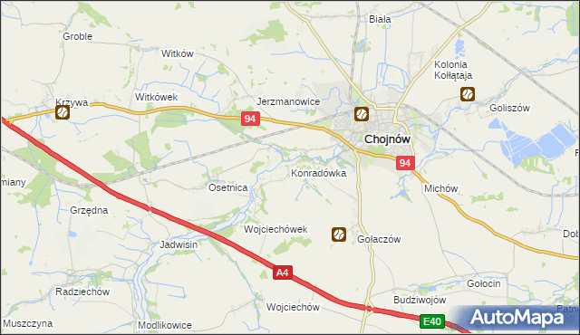 mapa Konradówka, Konradówka na mapie Targeo