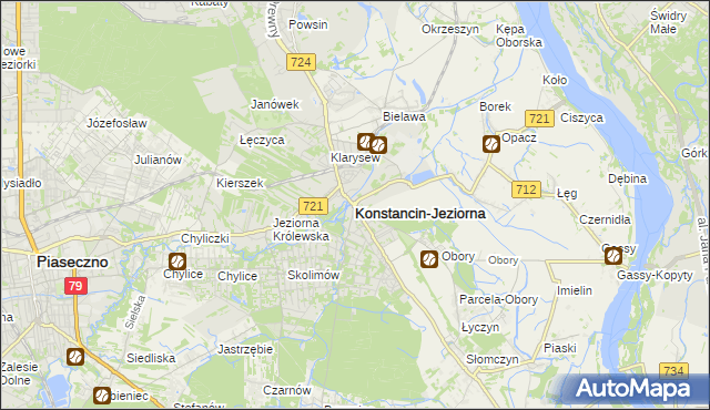 mapa Konstancin-Jeziorna, Konstancin-Jeziorna na mapie Targeo