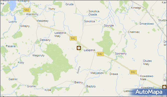 mapa Łabędnik, Łabędnik na mapie Targeo