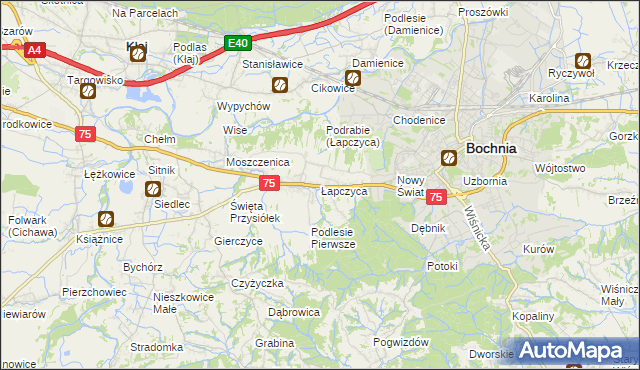 mapa Łapczyca, Łapczyca na mapie Targeo