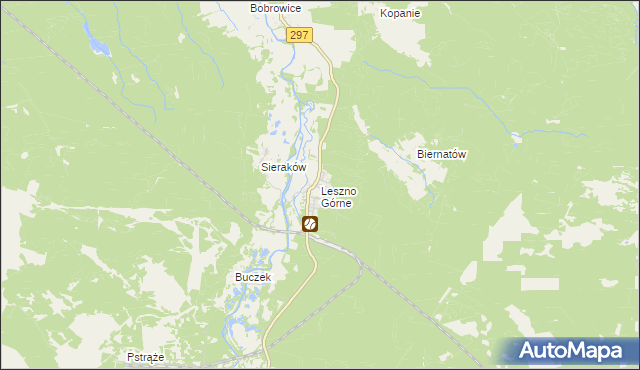 mapa Leszno Górne, Leszno Górne na mapie Targeo