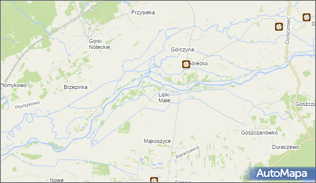 mapa Lipki Małe, Lipki Małe na mapie Targeo