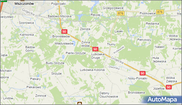 mapa Lutkówka Druga, Lutkówka Druga na mapie Targeo