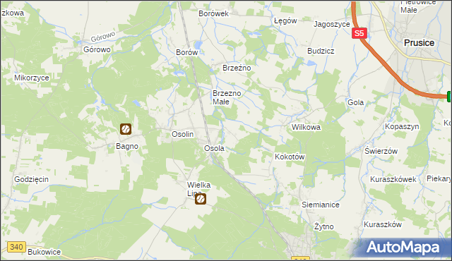 mapa Morzęcin Mały, Morzęcin Mały na mapie Targeo