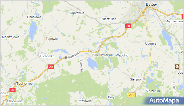 mapa Niezabyszewo, Niezabyszewo na mapie Targeo