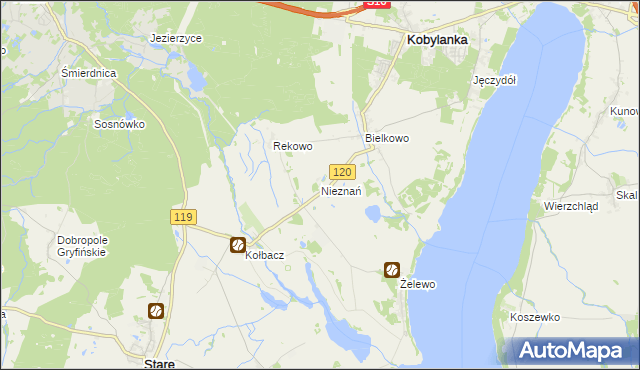 mapa Nieznań, Nieznań na mapie Targeo