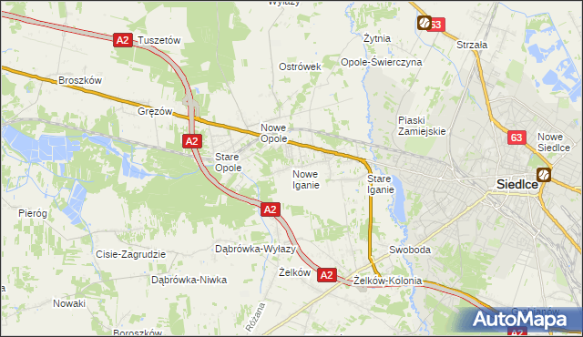 mapa Nowe Iganie, Nowe Iganie na mapie Targeo