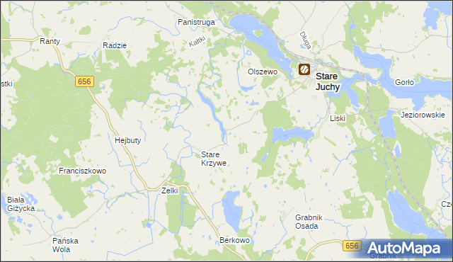 mapa Nowe Krzywe, Nowe Krzywe na mapie Targeo