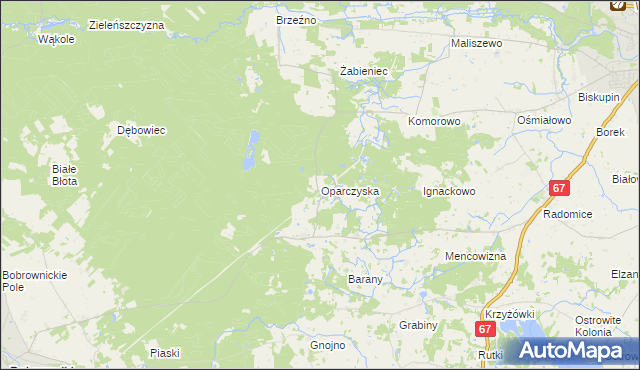 mapa Oparczyska, Oparczyska na mapie Targeo