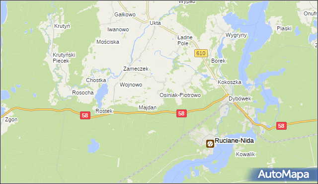 mapa Osiniak-Piotrowo, Osiniak-Piotrowo na mapie Targeo