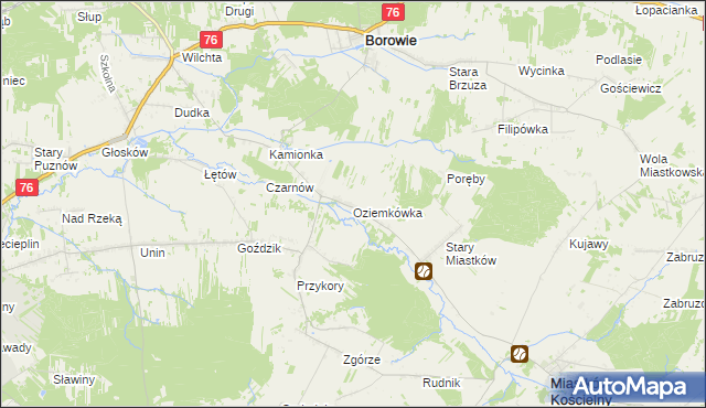 mapa Oziemkówka, Oziemkówka na mapie Targeo