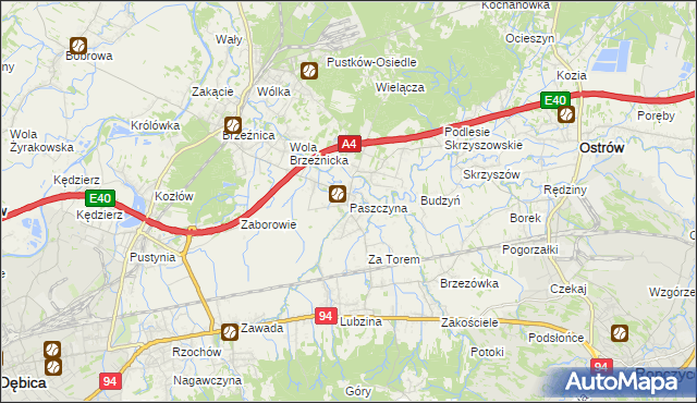 mapa Paszczyna, Paszczyna na mapie Targeo