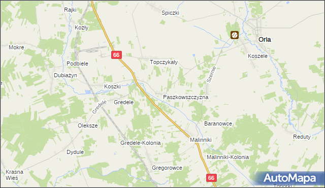 mapa Paszkowszczyzna, Paszkowszczyzna na mapie Targeo