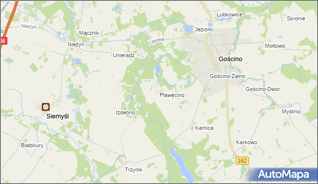 mapa Pławęcino, Pławęcino na mapie Targeo