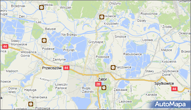 mapa Podolsze, Podolsze na mapie Targeo