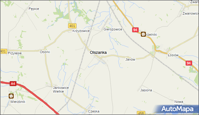 mapa Pogorzela gmina Olszanka, Pogorzela gmina Olszanka na mapie Targeo