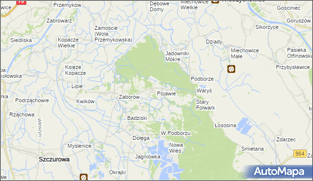 mapa Pojawie, Pojawie na mapie Targeo