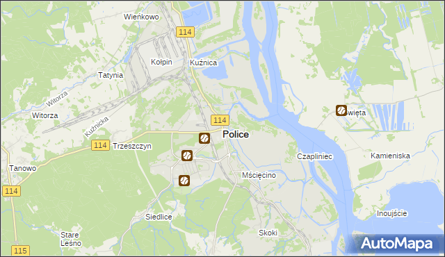 mapa Police, Police na mapie Targeo