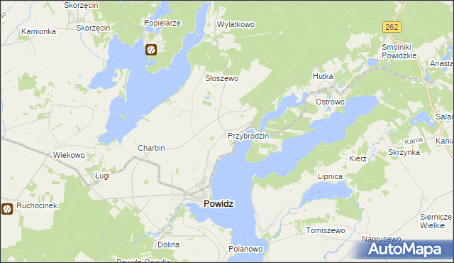 mapa Przybrodzin, Przybrodzin na mapie Targeo