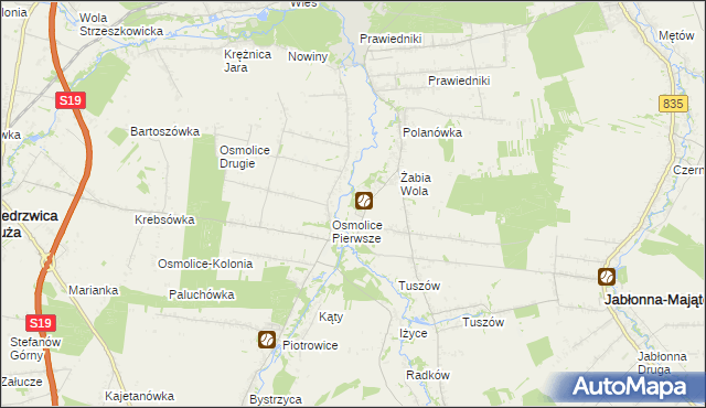 mapa Pszczela Wola, Pszczela Wola na mapie Targeo