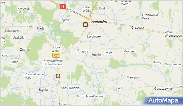 mapa Rdzów, Rdzów na mapie Targeo