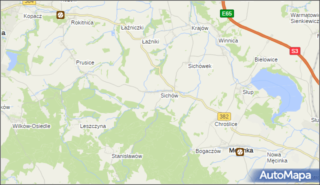mapa Sichów, Sichów na mapie Targeo