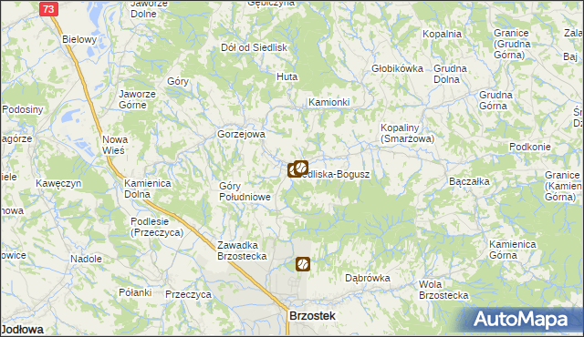 mapa Siedliska-Bogusz, Siedliska-Bogusz na mapie Targeo