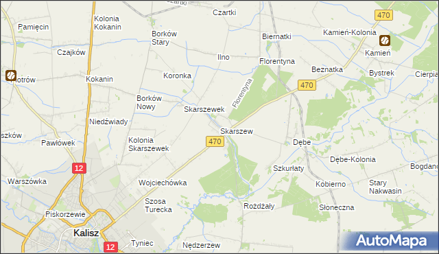 mapa Skarszew, Skarszew na mapie Targeo