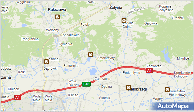 mapa Smolarzyny, Smolarzyny na mapie Targeo