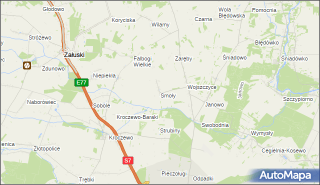 mapa Smoły, Smoły na mapie Targeo