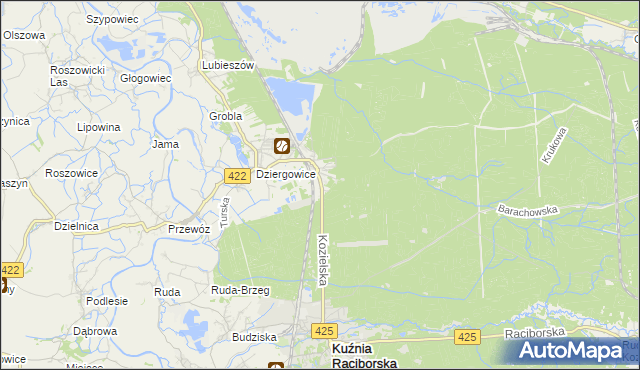 mapa Solarnia gmina Bierawa, Solarnia gmina Bierawa na mapie Targeo