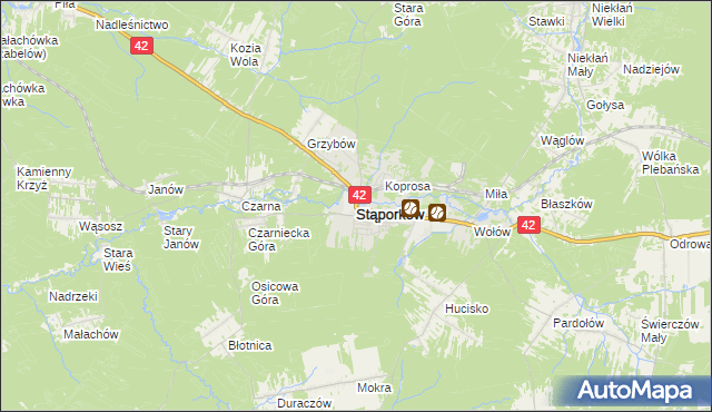 mapa Stąporków, Stąporków na mapie Targeo