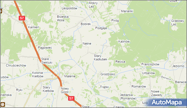 mapa Stary Kadłubek, Stary Kadłubek na mapie Targeo