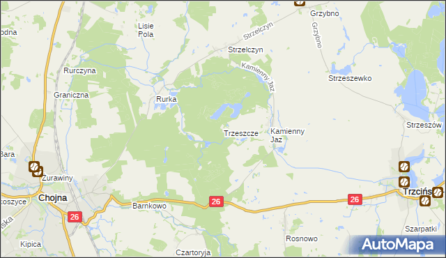 mapa Trzeszcze, Trzeszcze na mapie Targeo