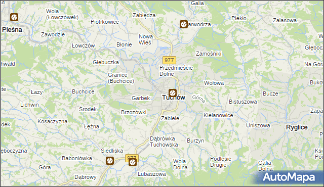 mapa Tuchów, Tuchów na mapie Targeo