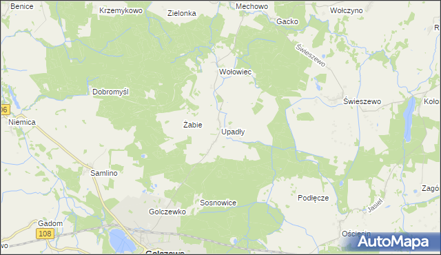 mapa Upadły, Upadły na mapie Targeo