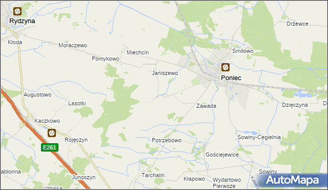 mapa Waszkowo, Waszkowo na mapie Targeo