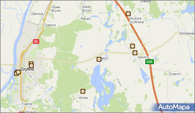 mapa Wełtyń, Wełtyń na mapie Targeo