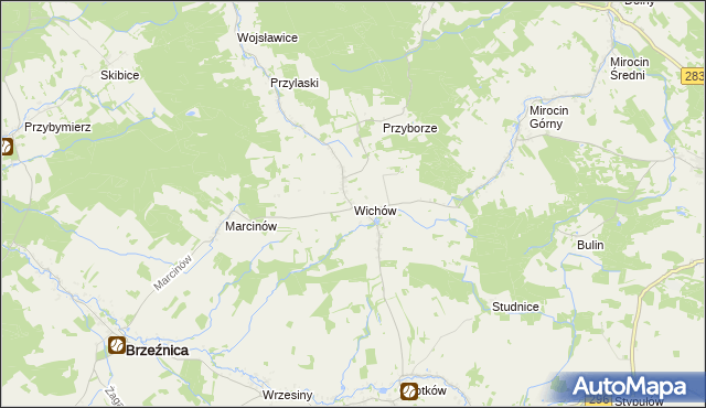 mapa Wichów, Wichów na mapie Targeo