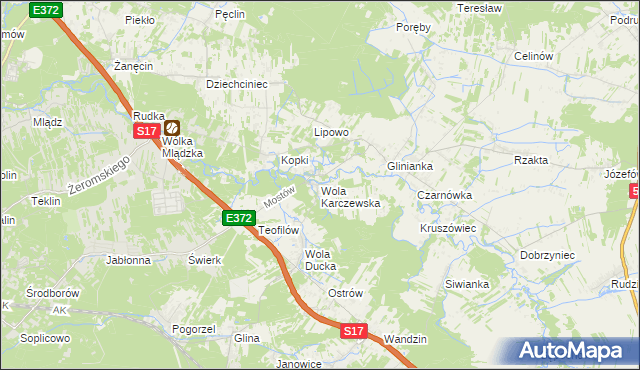 mapa Wola Karczewska, Wola Karczewska na mapie Targeo