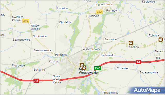 mapa Wszemiłowice, Wszemiłowice na mapie Targeo