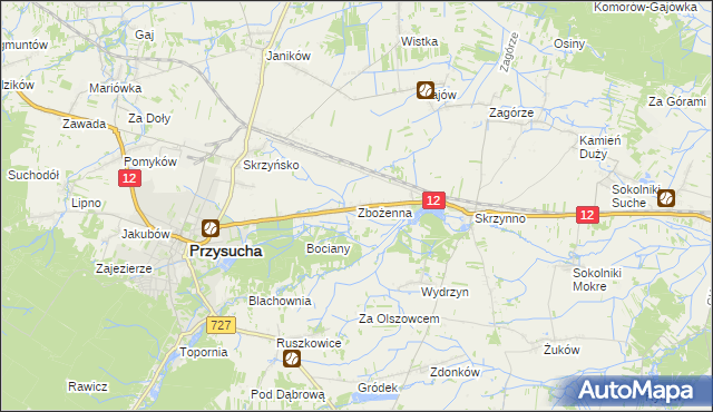 mapa Zbożenna, Zbożenna na mapie Targeo