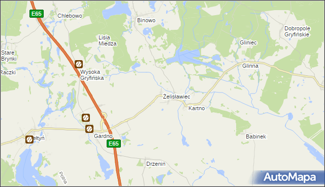 mapa Żelisławiec, Żelisławiec na mapie Targeo