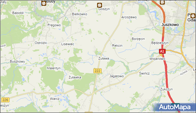 mapa Żuława, Żuława na mapie Targeo