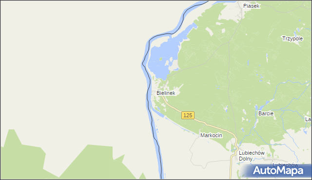 mapa Bielinek, Bielinek na mapie Targeo