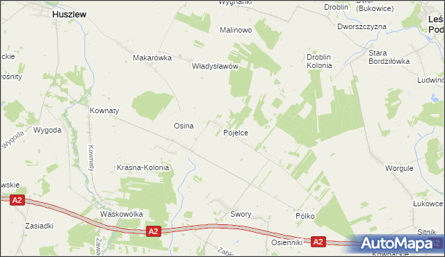 mapa Pojelce, Pojelce na mapie Targeo