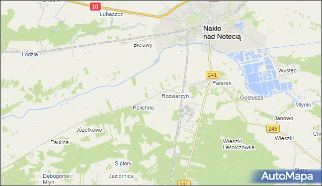 mapa Rozwarzyn, Rozwarzyn na mapie Targeo